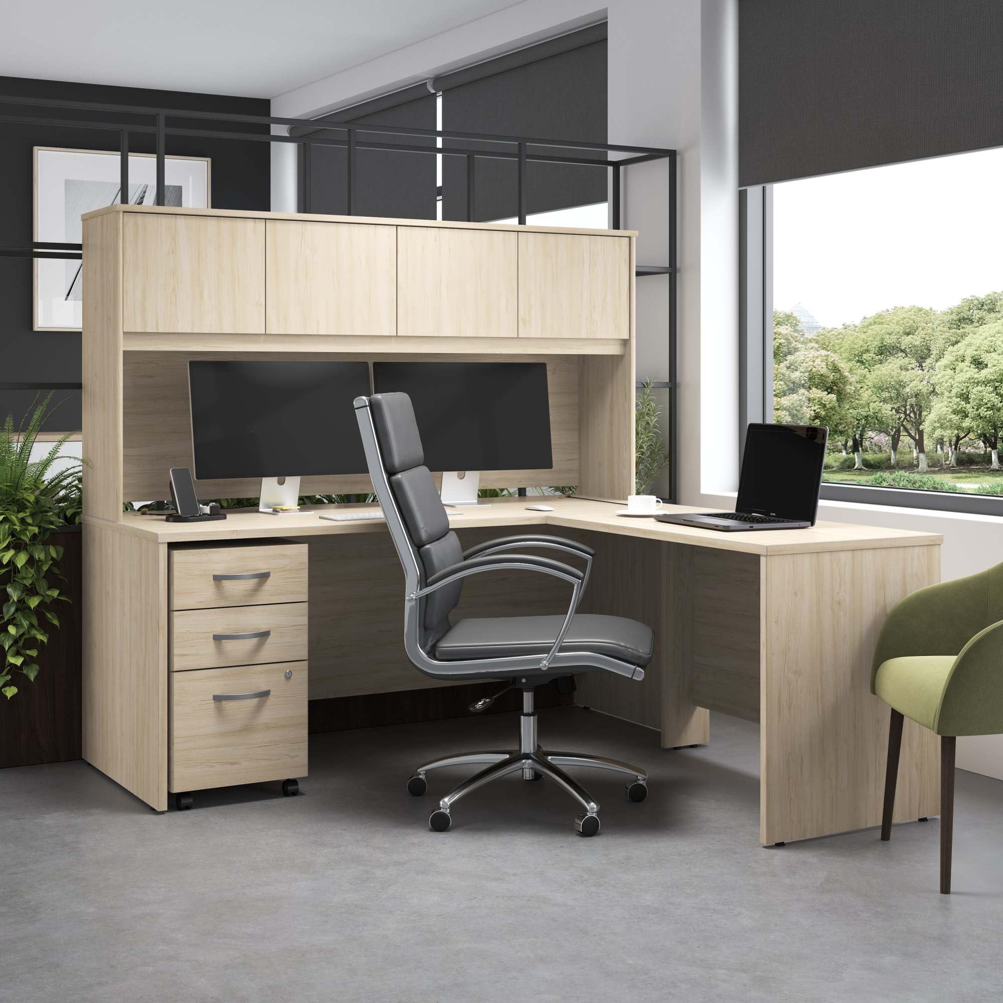 72W Desk Hutch – Black Walnut