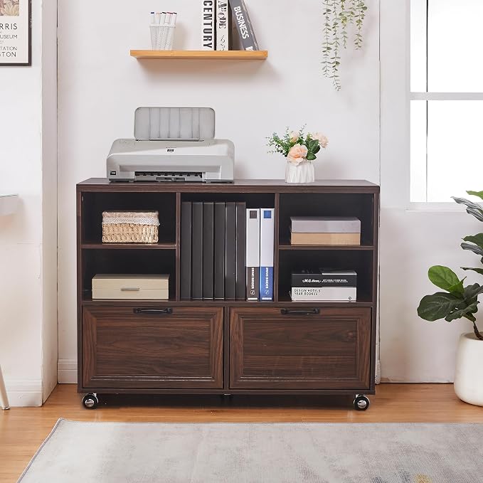Farmhouse Rolling File Cabinet