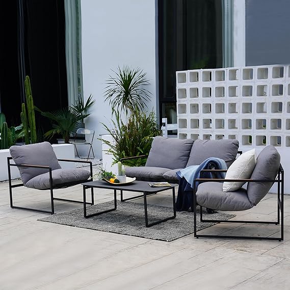 4-Piece Outdoor Patio Conversation Set