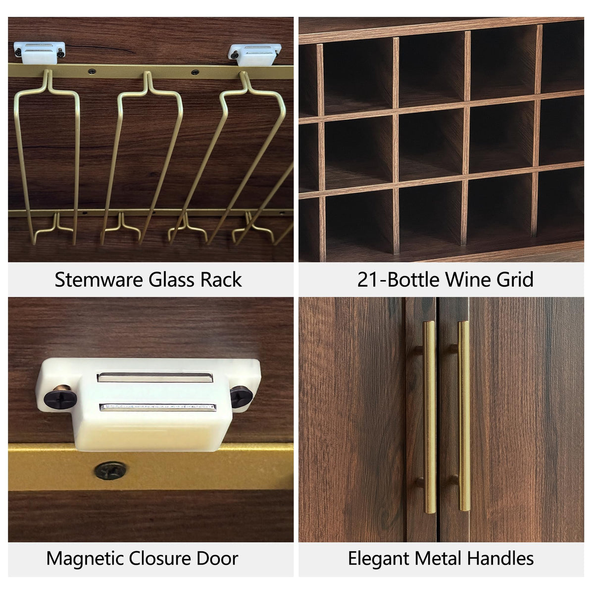 Walnut Wine Bar Cabinet