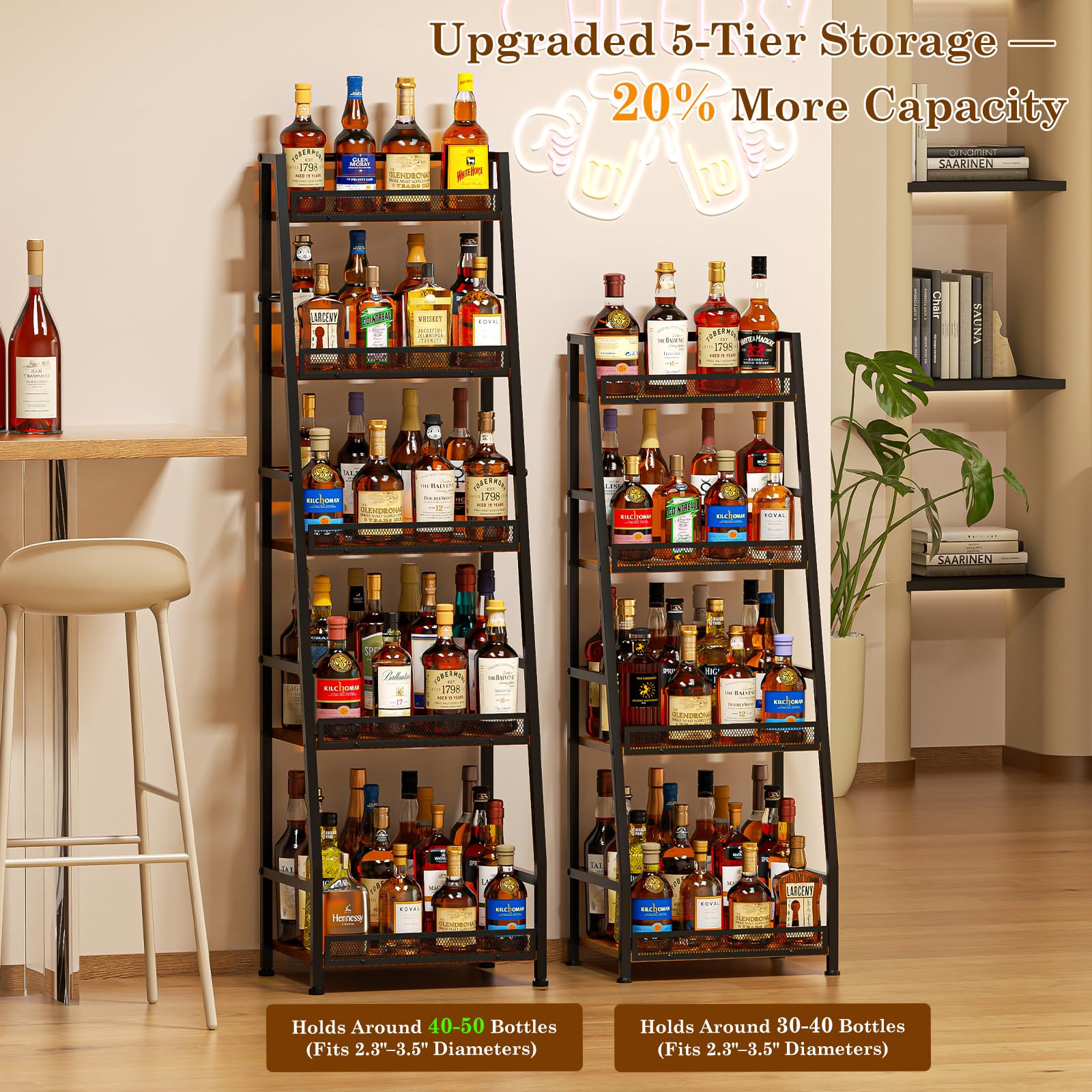 5-Tier Freestanding Wine Rack
