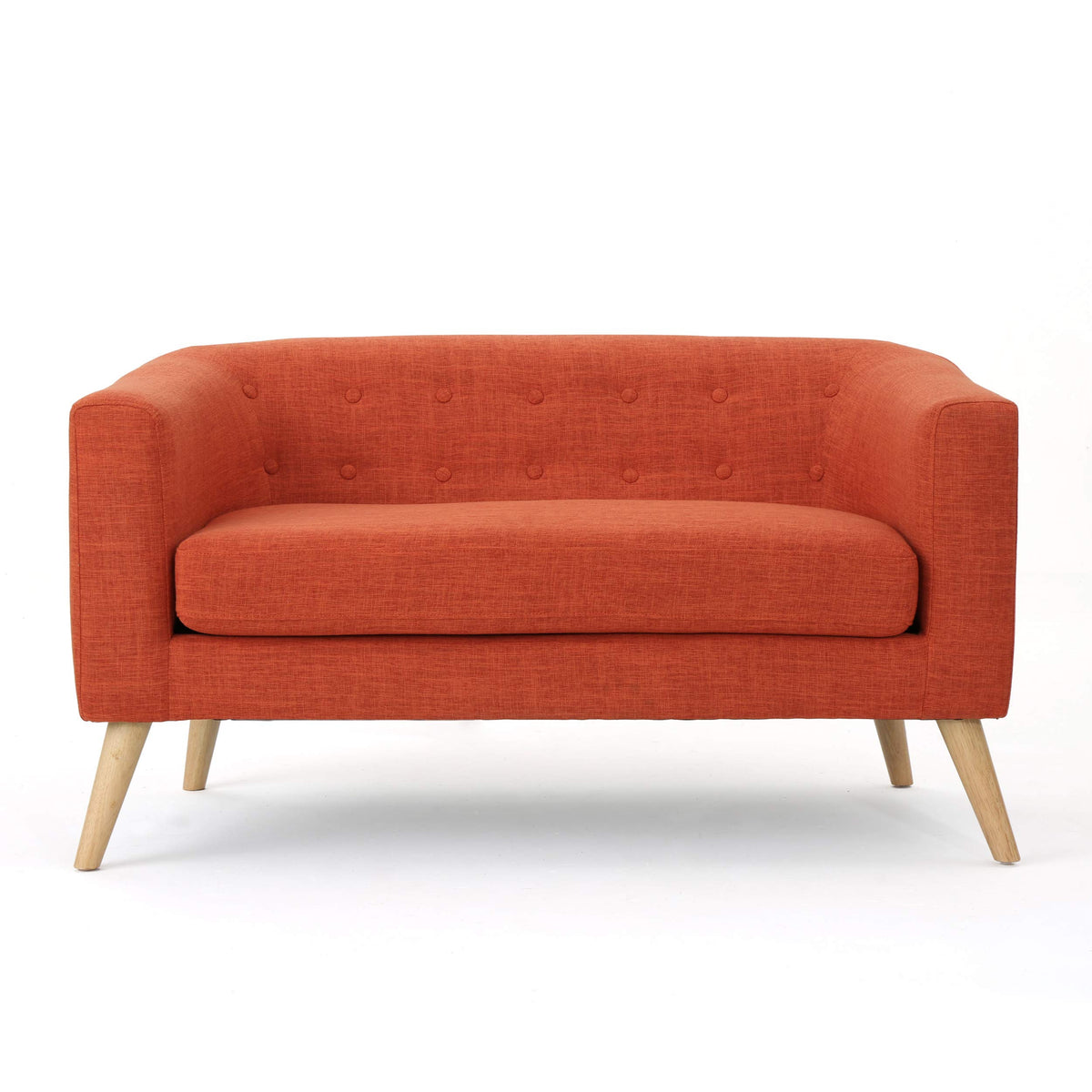 Mid-Century Orange Loveseat