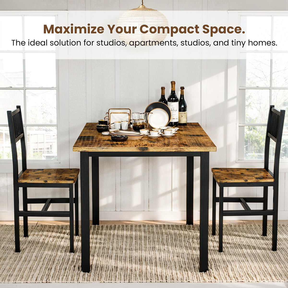 3-Piece Dining Table Set for Two