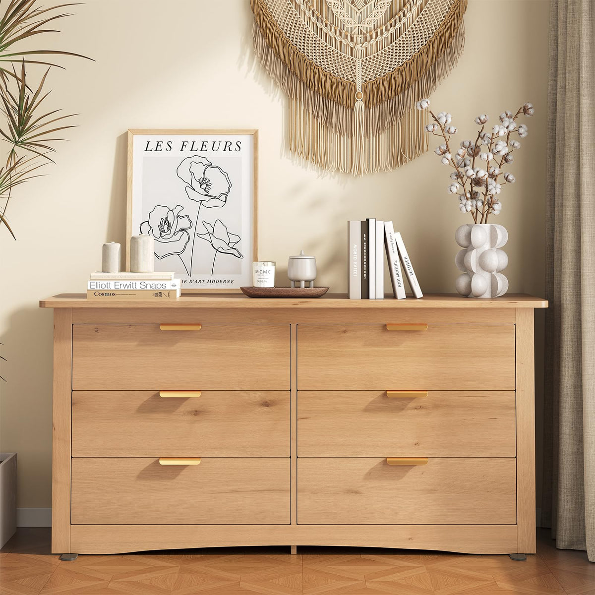 6-Drawer Wood Storage Cabinet