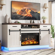 58" Farmhouse Electric Fireplace TV Stand