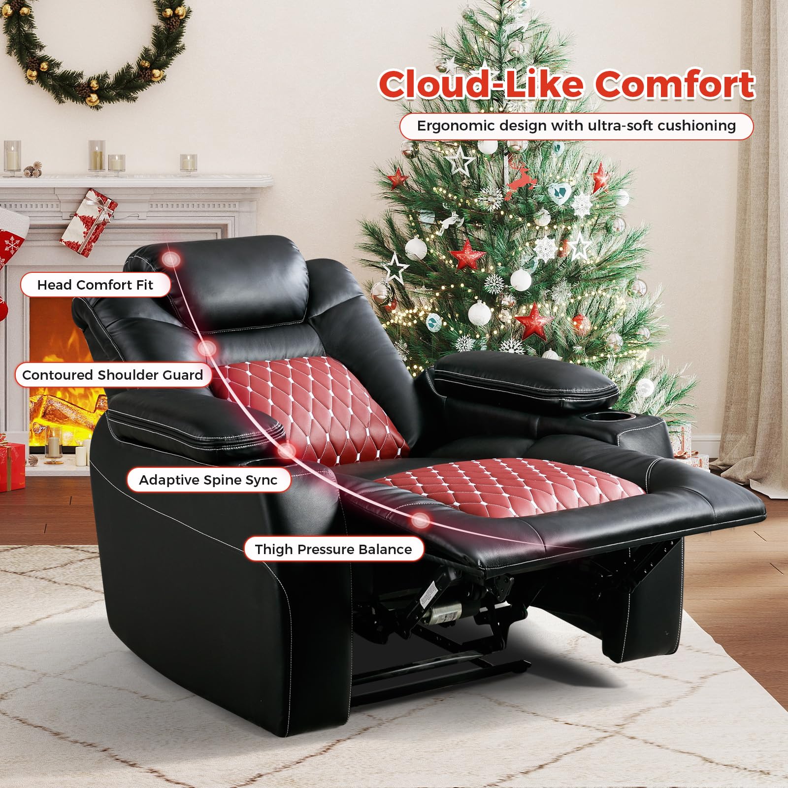Power Recliner Chair with Adjustable Headrest