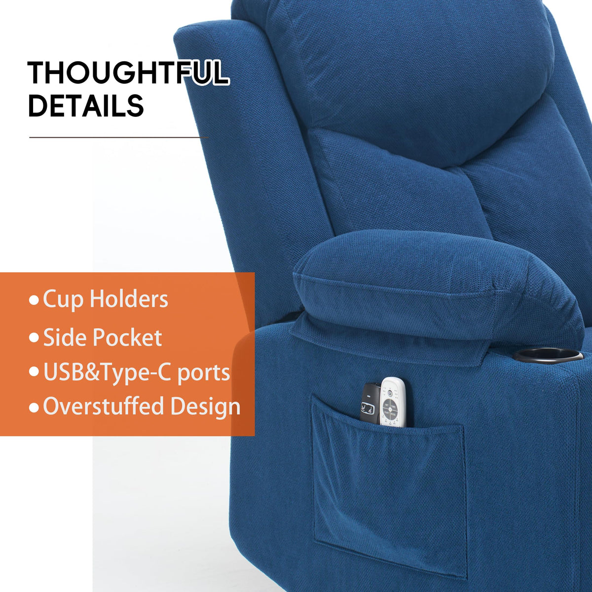 Ketaiyou Power Lift Recliner Chair with Massage and Heat for Elderly