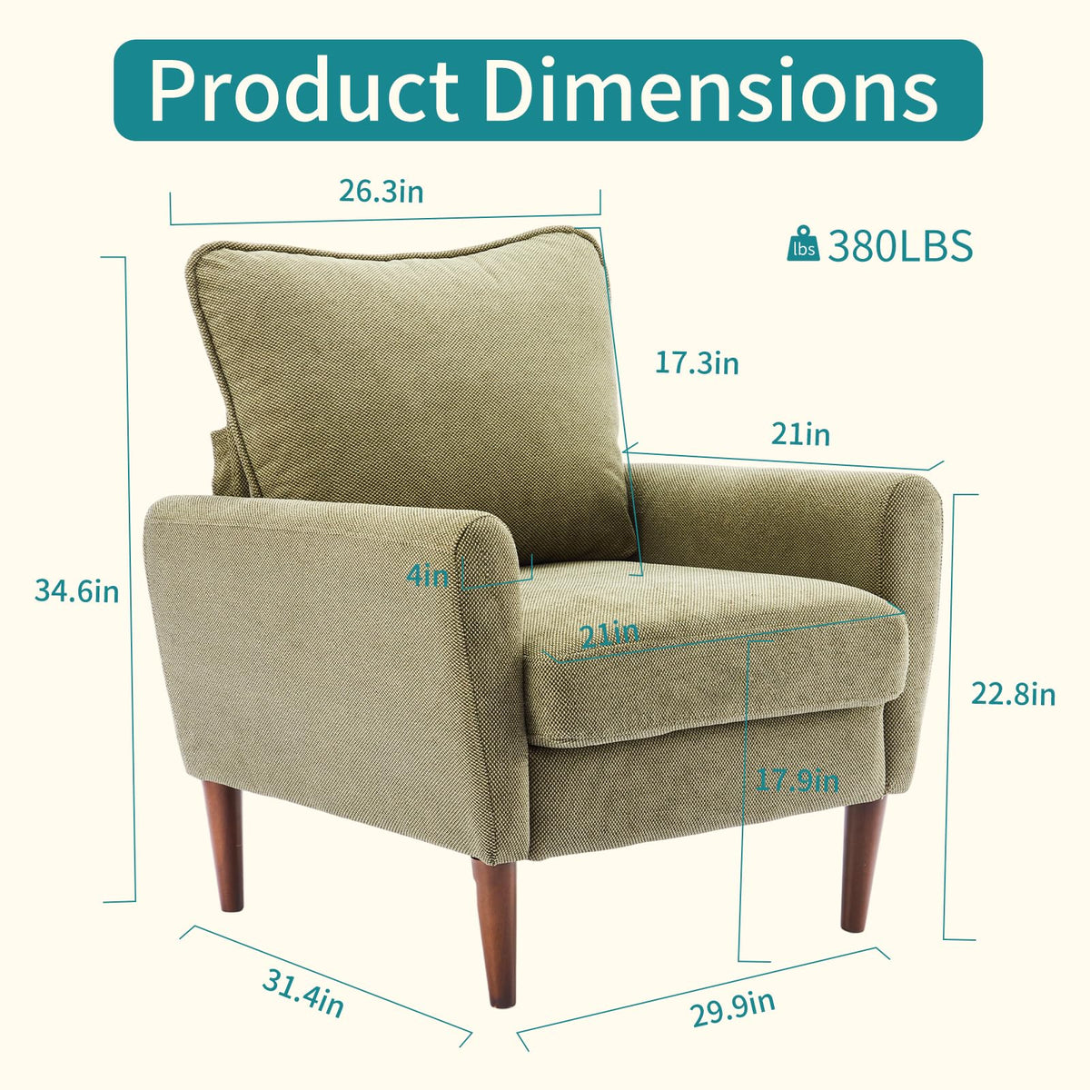 OLIXIS Comfy Accent Chair for Living Room, Bedroom, Dorm and Waiting Room