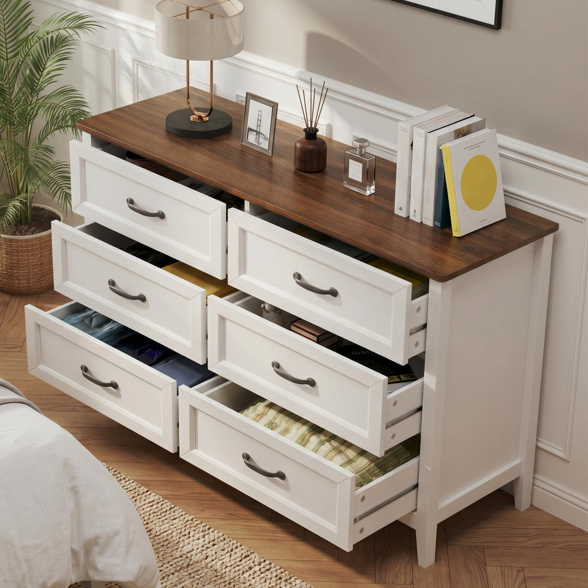 6-Drawer Wood Dresser