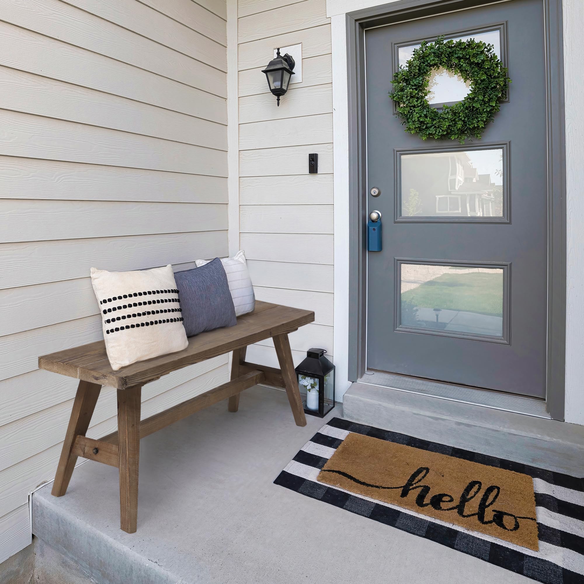 Farmhouse Wood Bench 47"