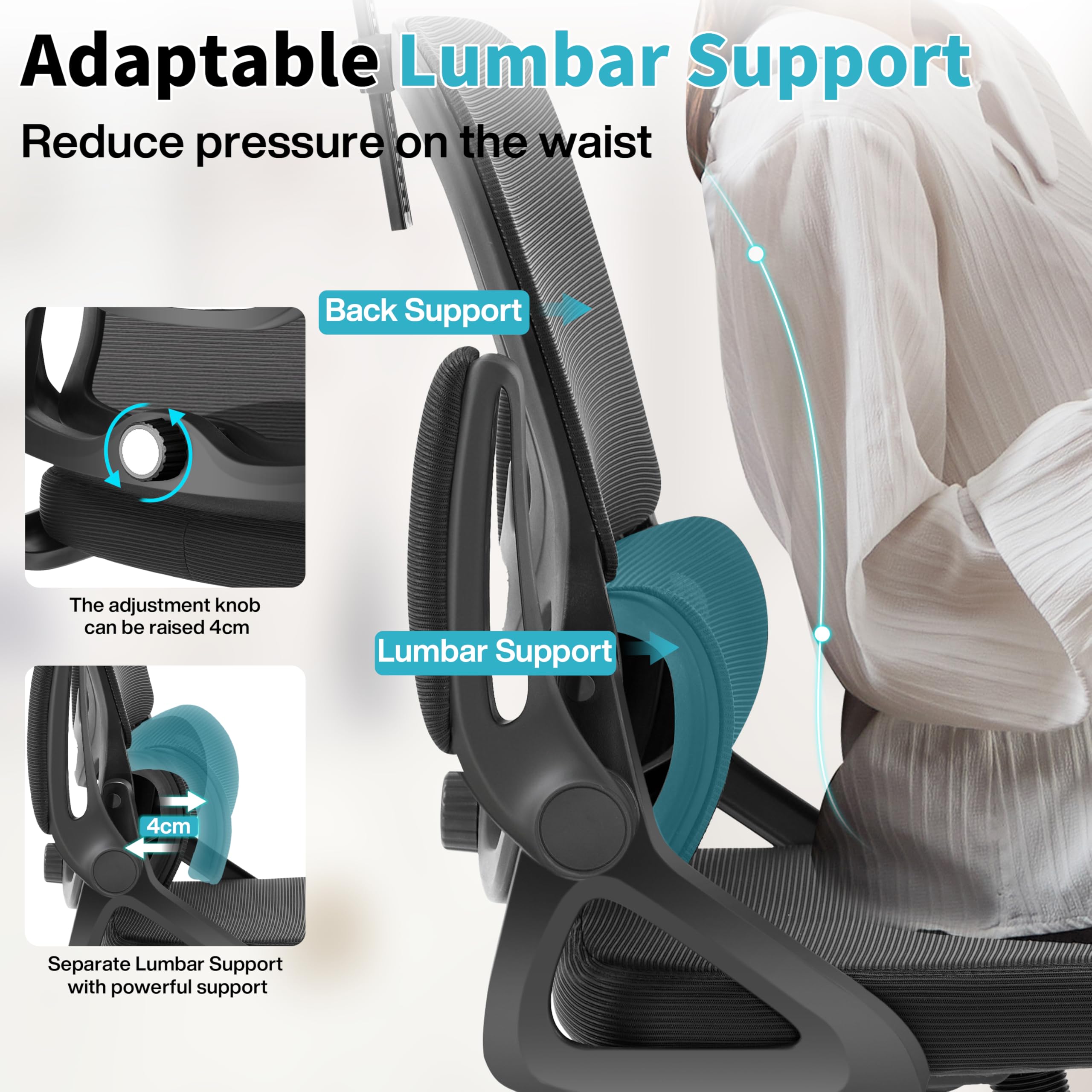Ergonomic High-Back Mesh Office Chair with Lumbar Support