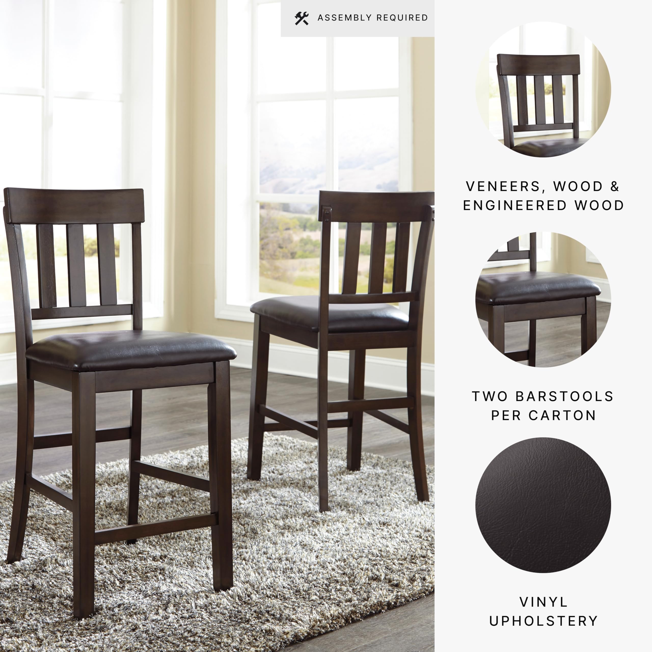 Upholstered Bar Stool Set of 2