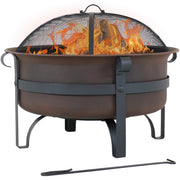 Round Wood-Burning Fire Pit