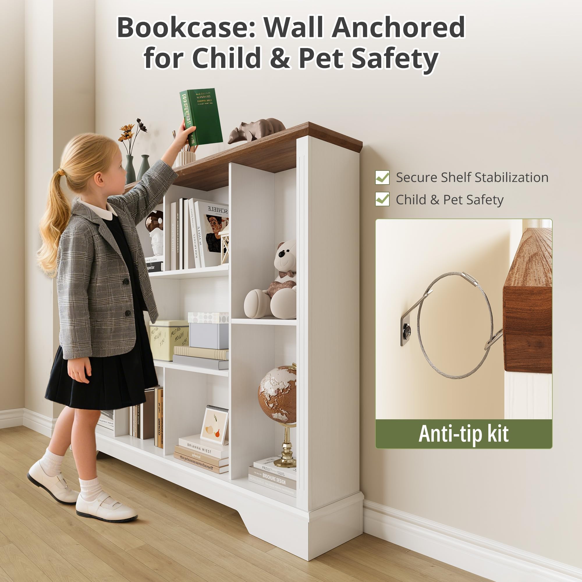 10-Cube Open Bookcase with Base