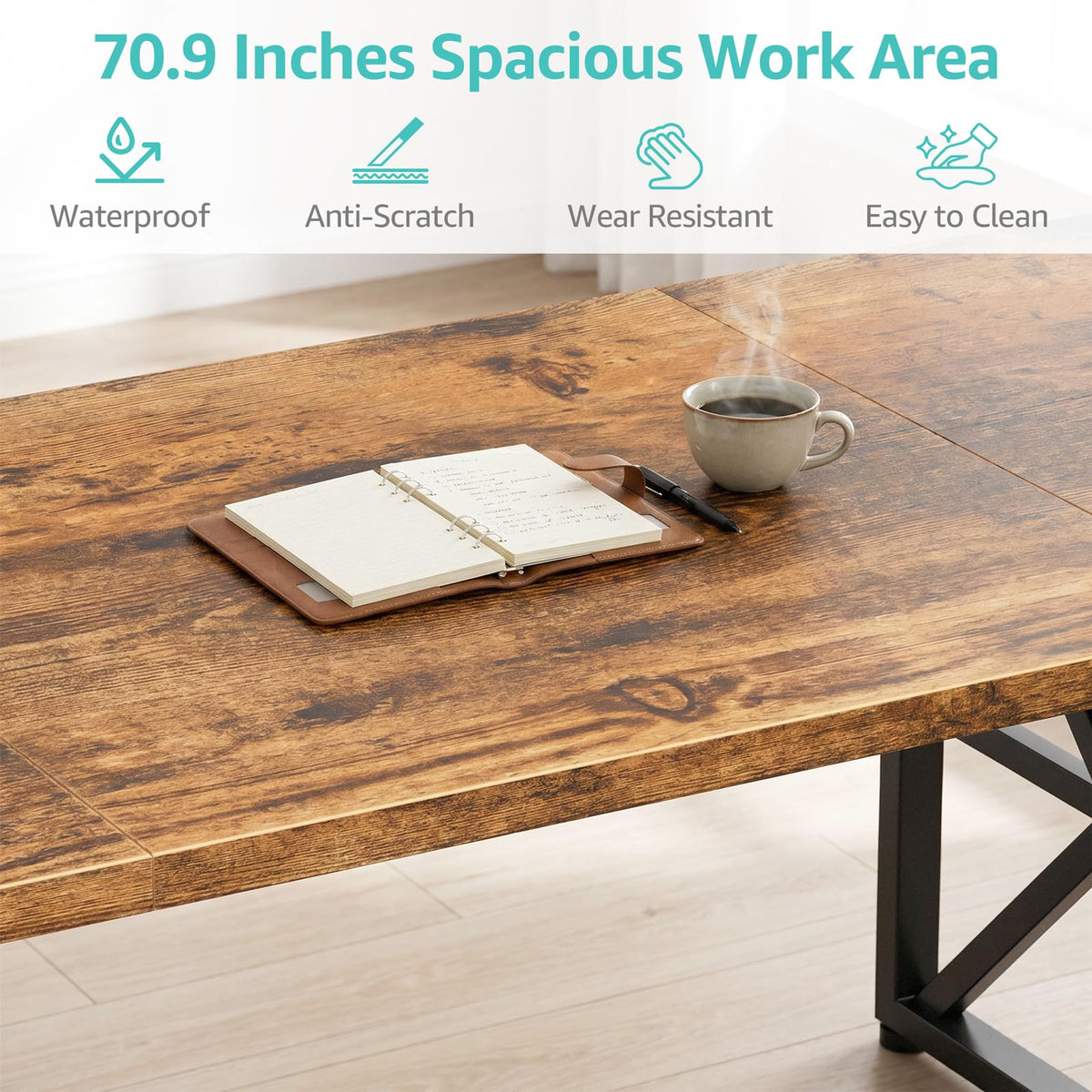 Rustic Brown Executive Desk