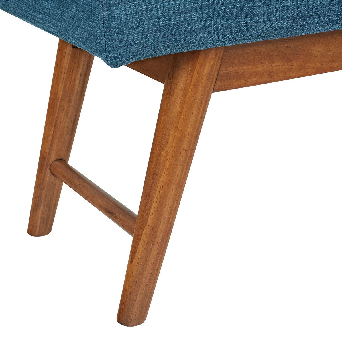 Blue X-Frame Ottoman
