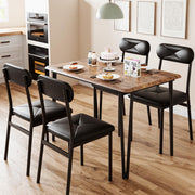 5-Piece Dining Table Set with Upholstered Chairs