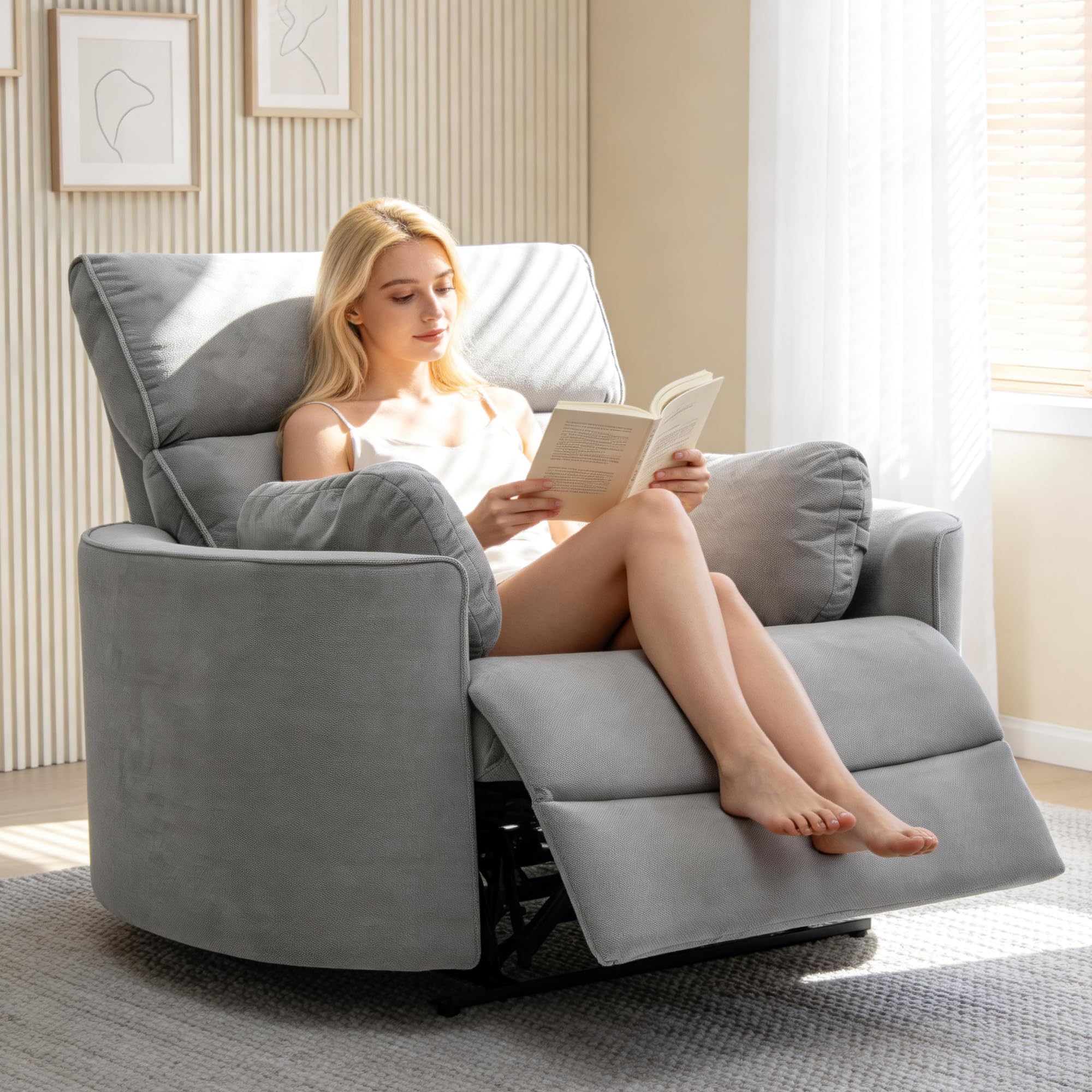 Oversized Power Recliner Chair – 52" Wide, 450 lbs Capacity