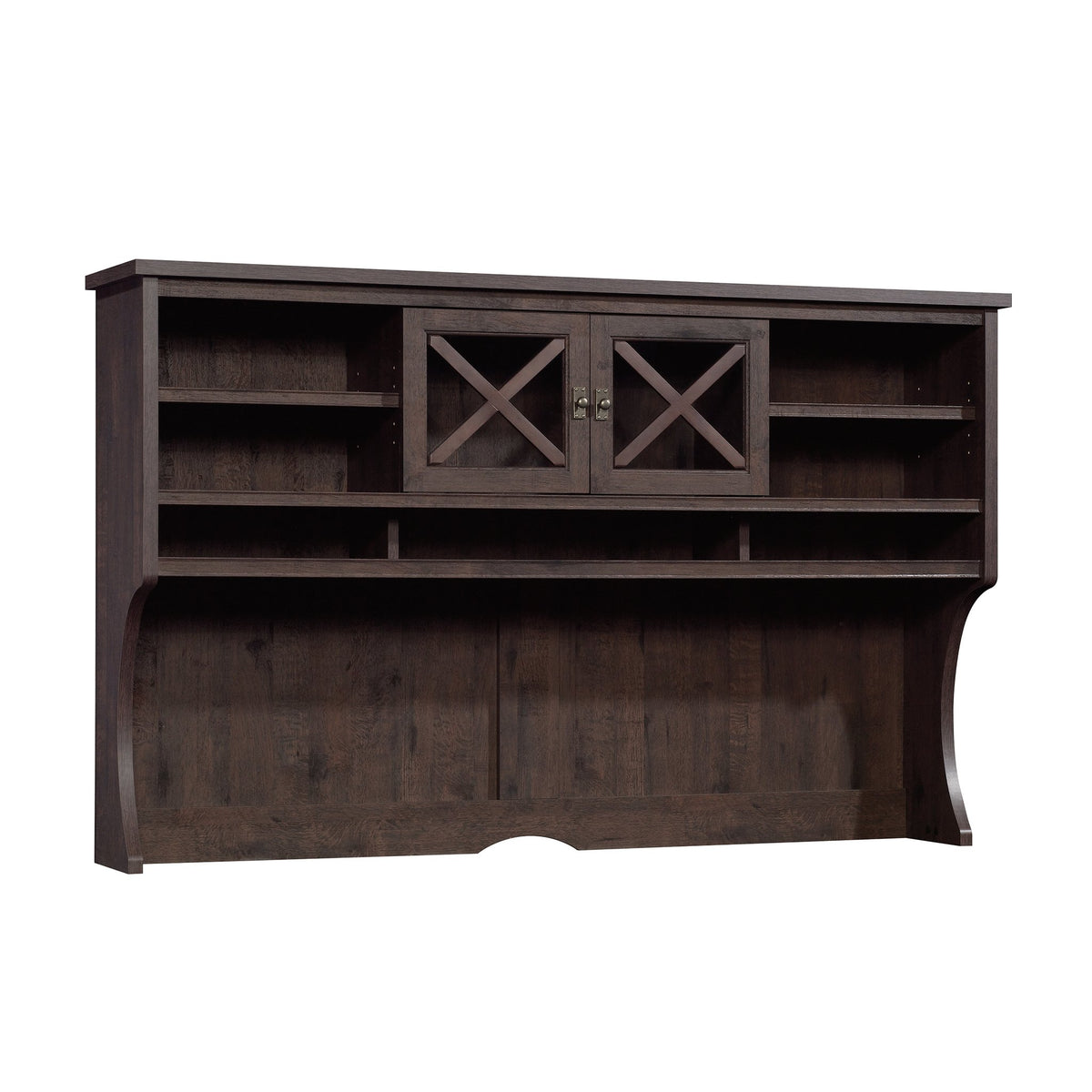 Coffee Oak Office Hutch