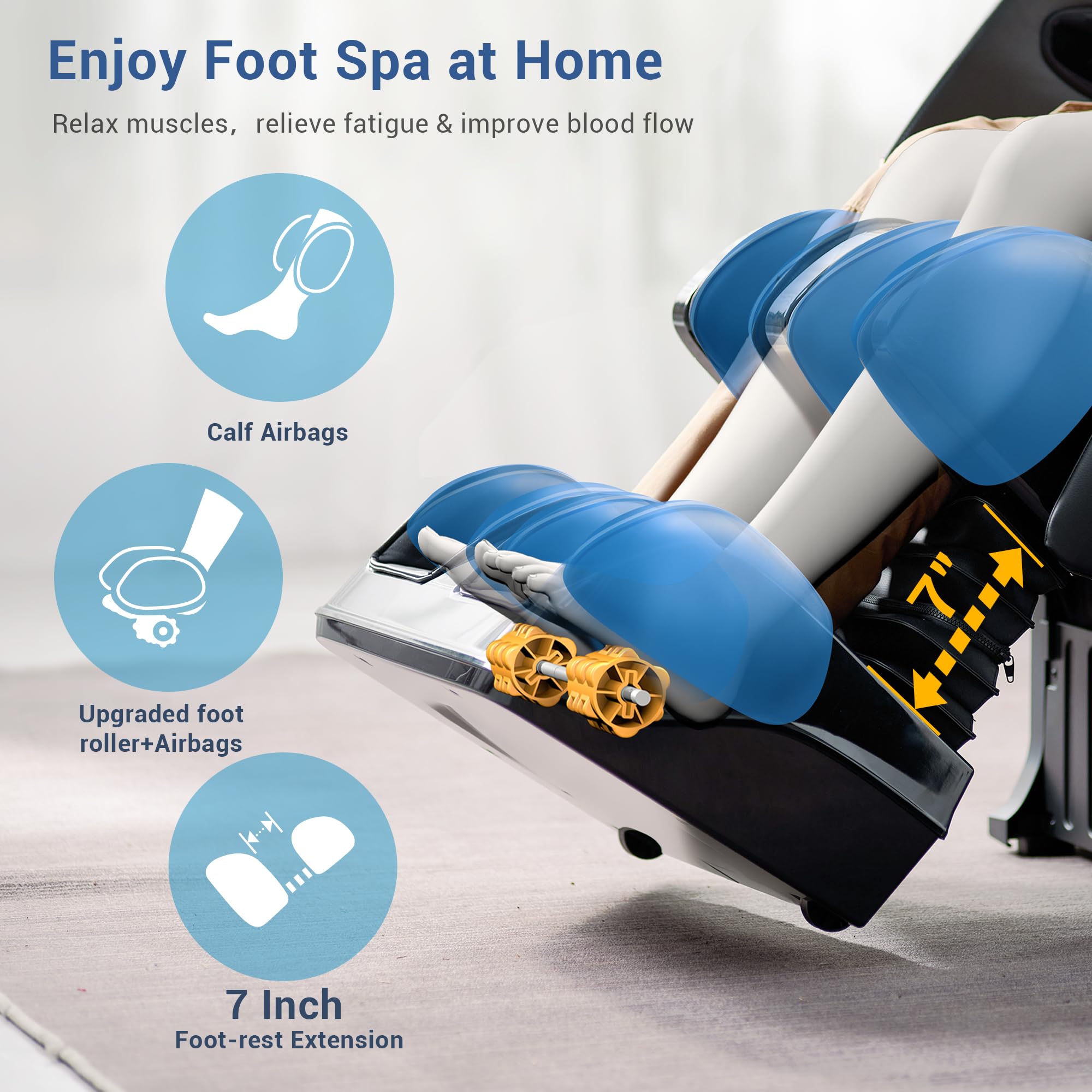 Full Body Massage Chair with Flexible SL-Track & Zero Gravity