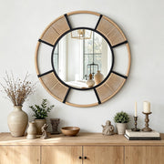 Jute Rope Round Wall Mirror