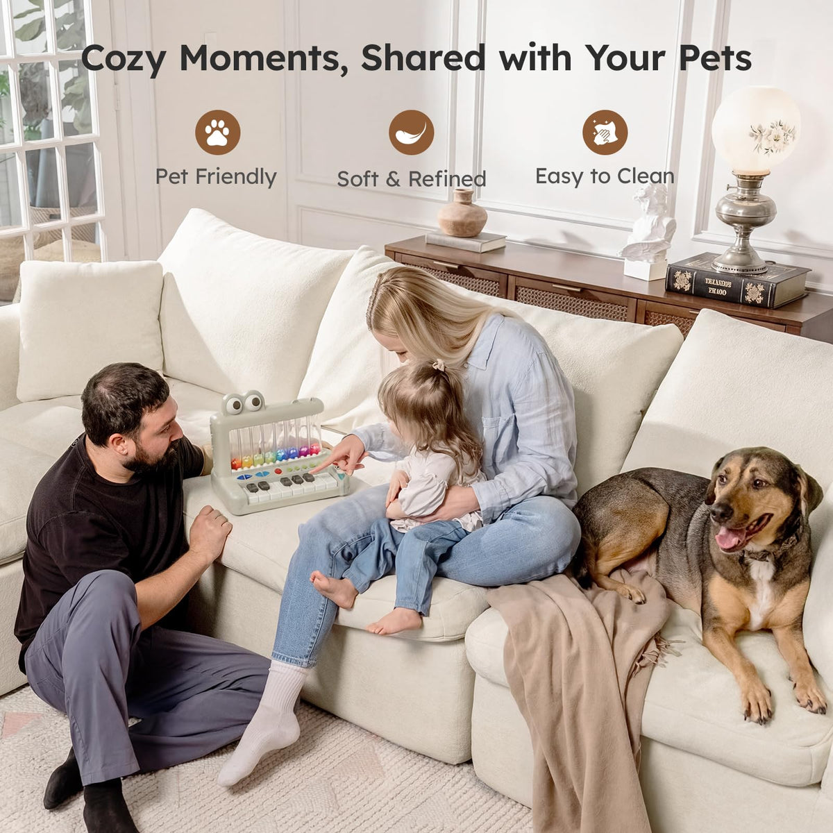 Beige Modular Sectional Sofa
