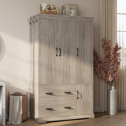 Freestanding Wardrobe with Drawers