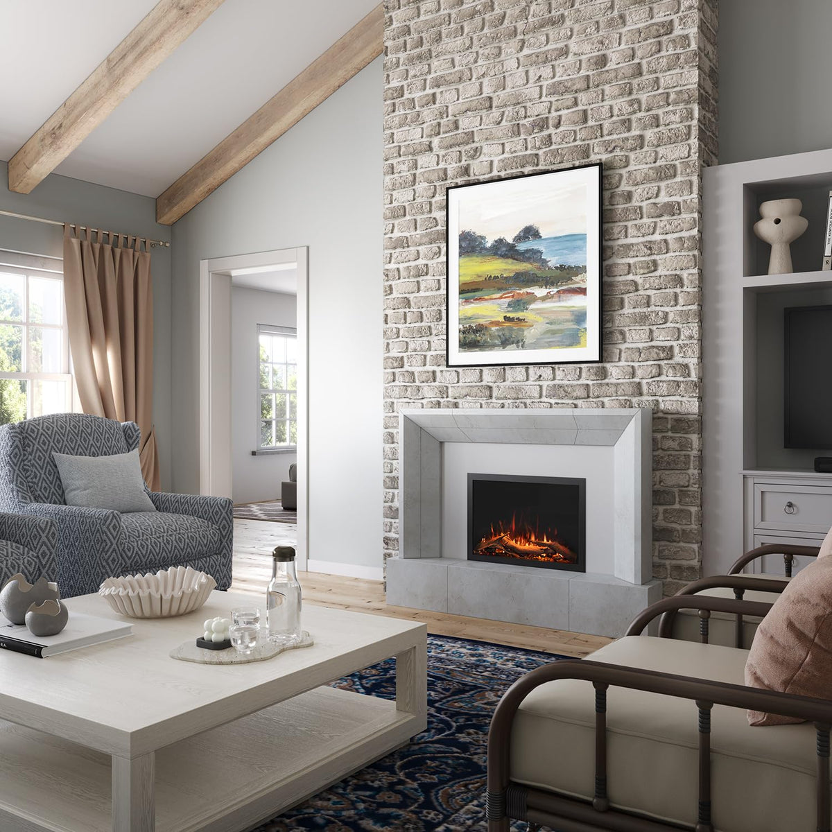 30-Inch Smart Electric Fireplace Insert