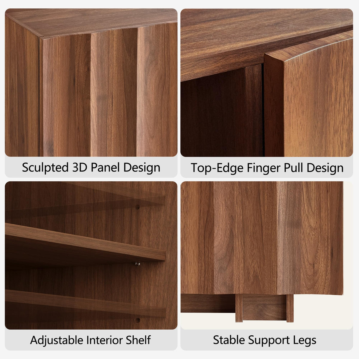 win2win61"MidCenturyModernTVStandwithStorage,WaveDesign,Walnut