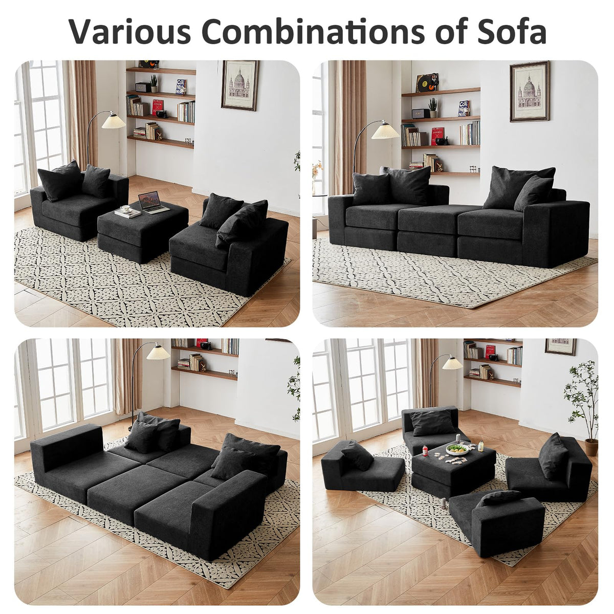 Modular Velvet Sectional Sofa