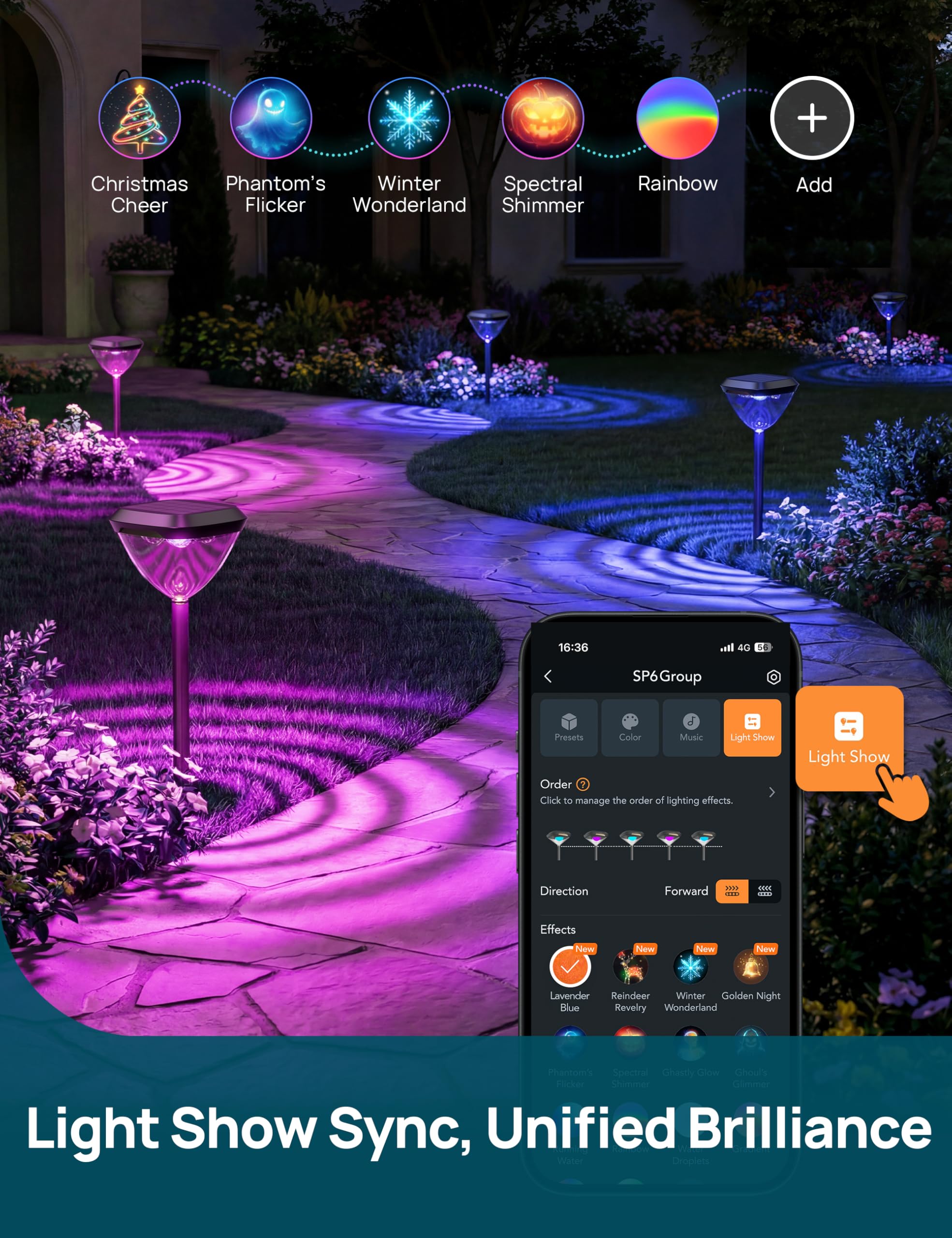 Smart Solar Pathway Lights with App Control