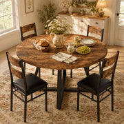 Round Dining Table & Chair Set for 4, 5-Piece