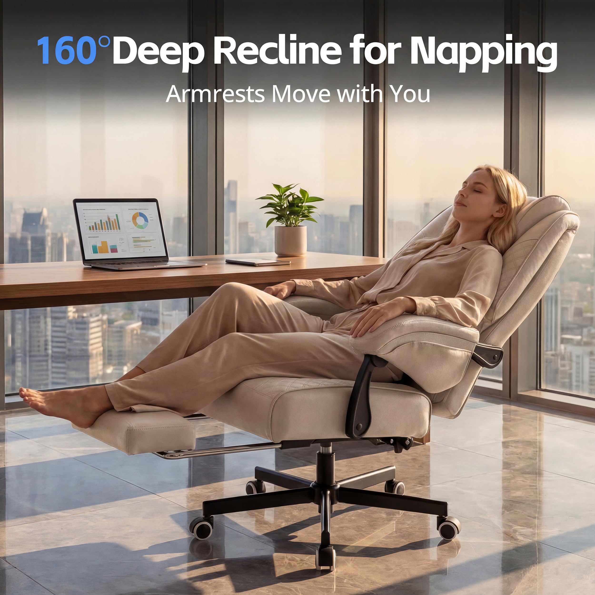 Big & Tall Gaming Office Chair with Footrest & Lumbar Support
