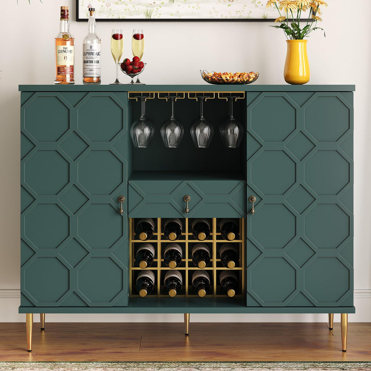 Geometric Bar Cabinet
