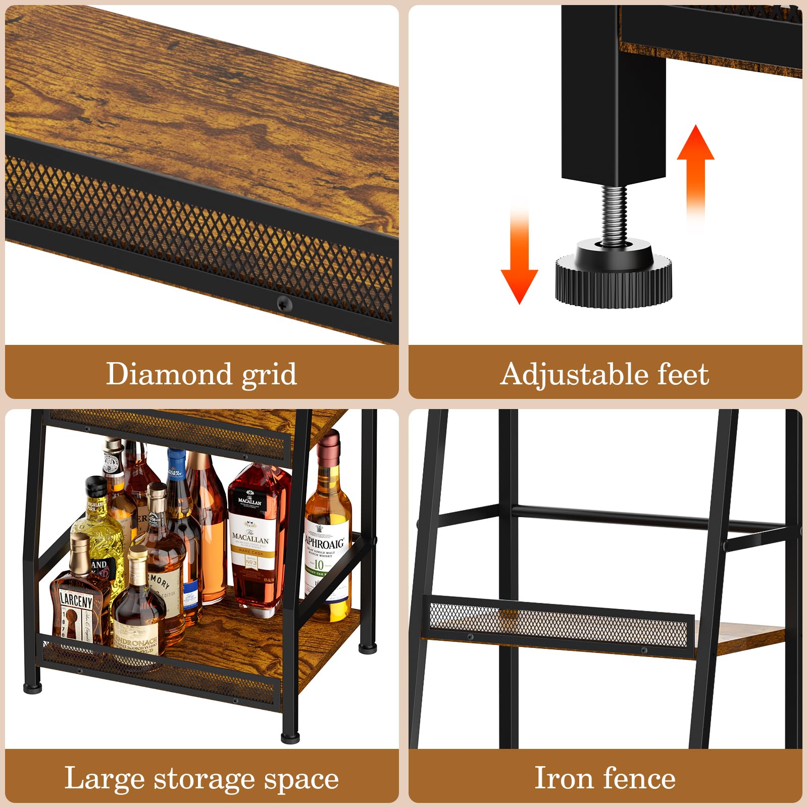 5-Tier Freestanding Wine Rack