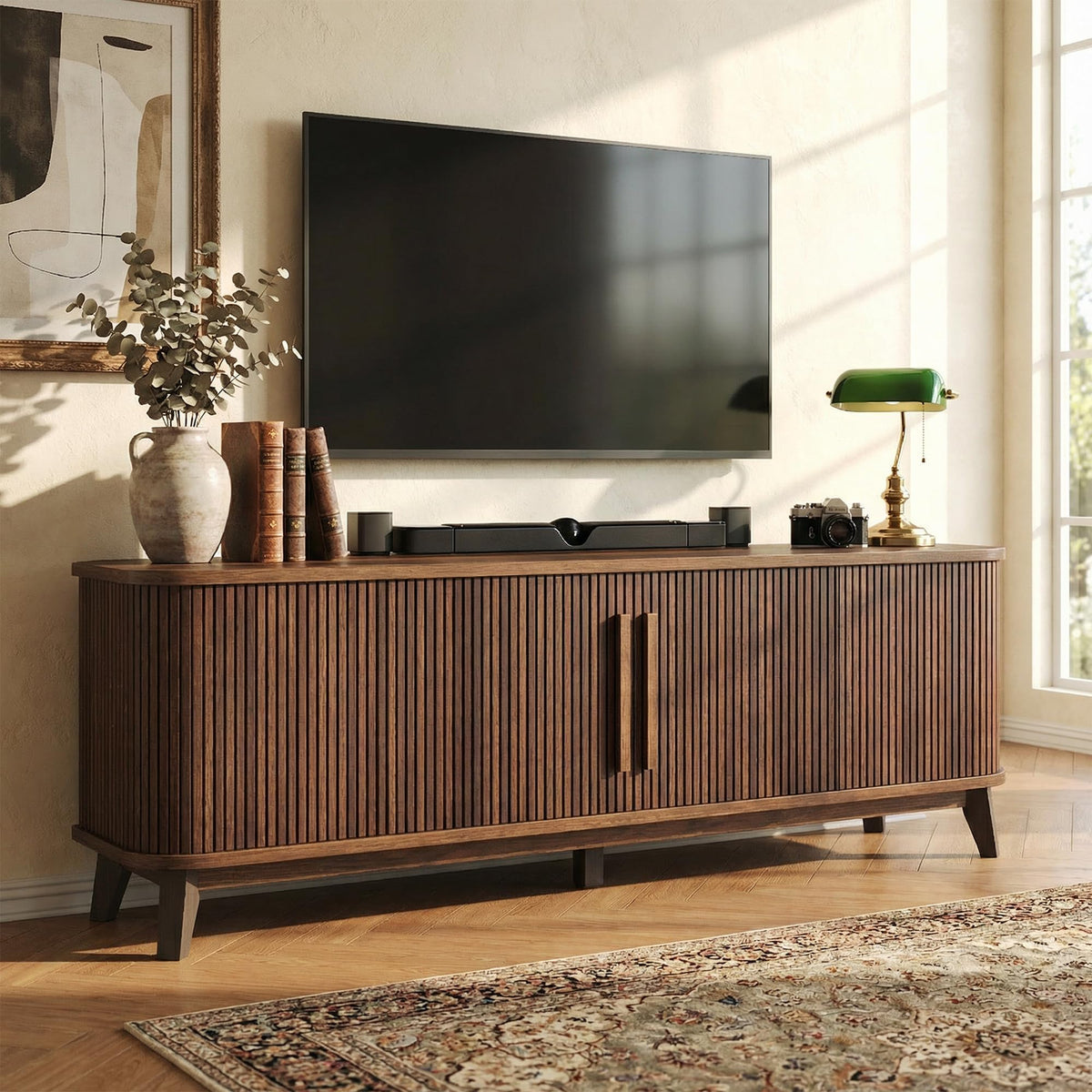 Walnut Mid-Century TV Stand