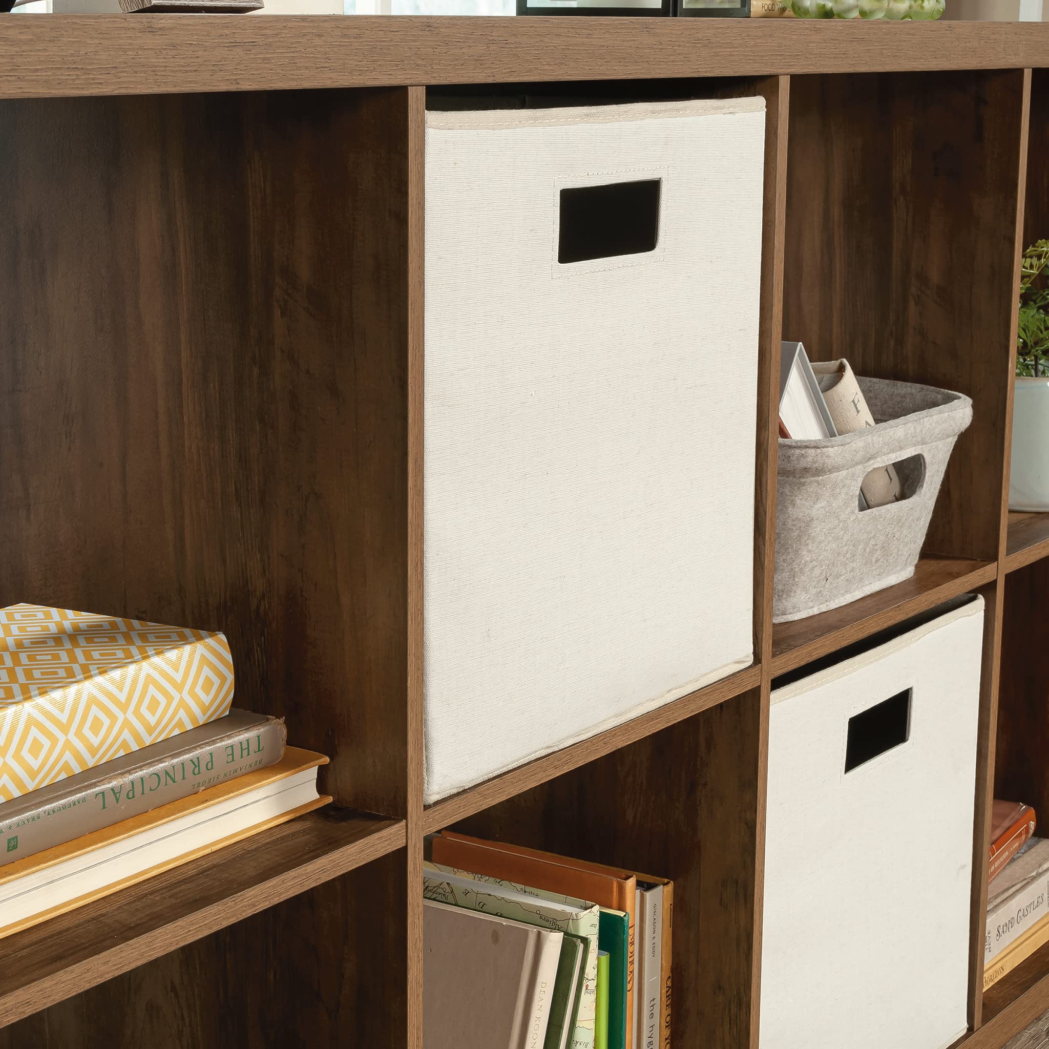 Sauder Miscellaneous Storage 8-Cube Organizer Storage Bookcase/Pantry cabinets, Rural Pine Finish