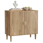 Oak Grooved Sideboard Cabinet