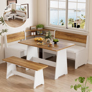 PAKASEPT Corner Breakfast Nook Table Set Kitchen Bench with Soft Cushion