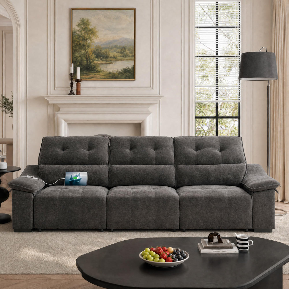 Chenille Power Reclining Sofa