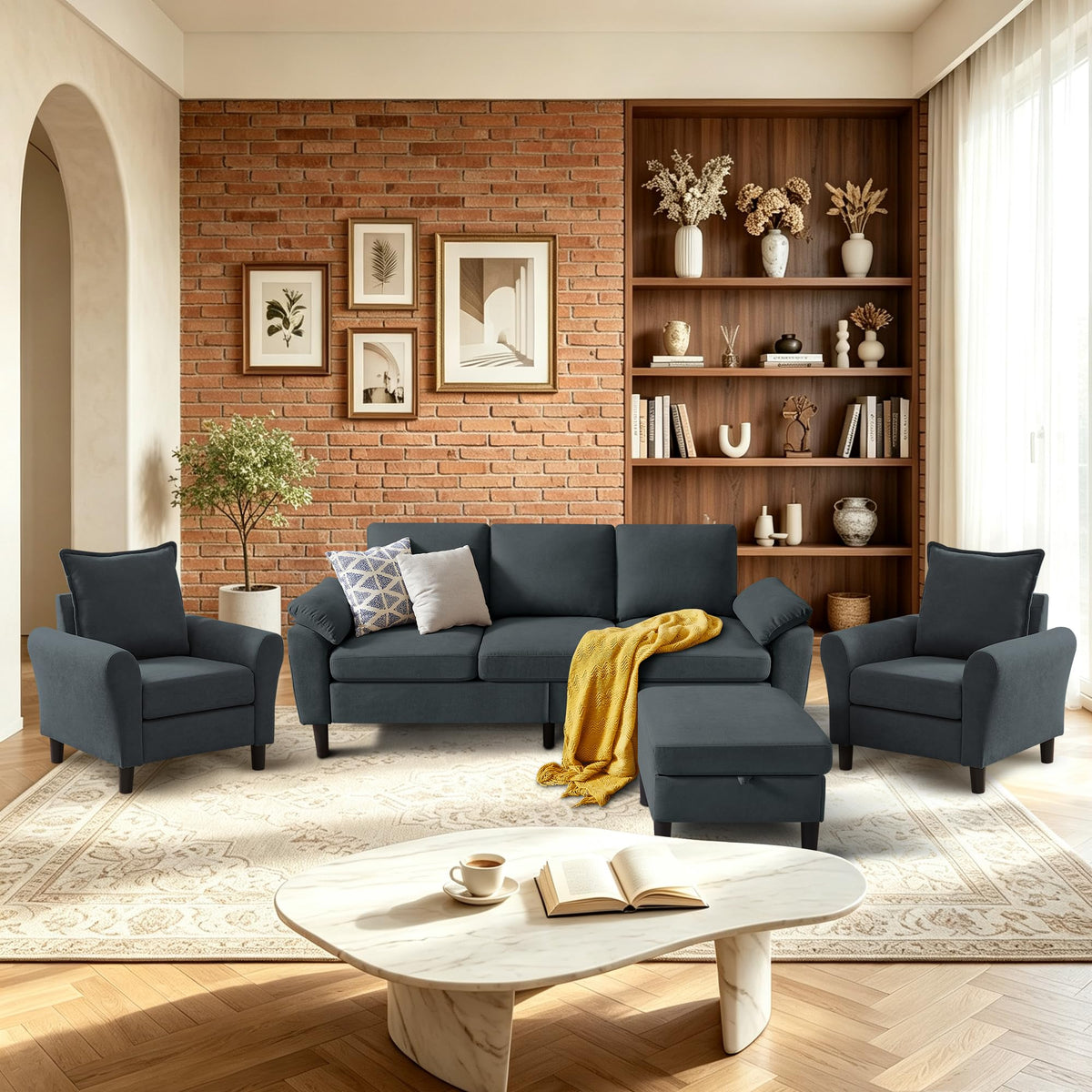 4-Piece Sectional Sofa Set