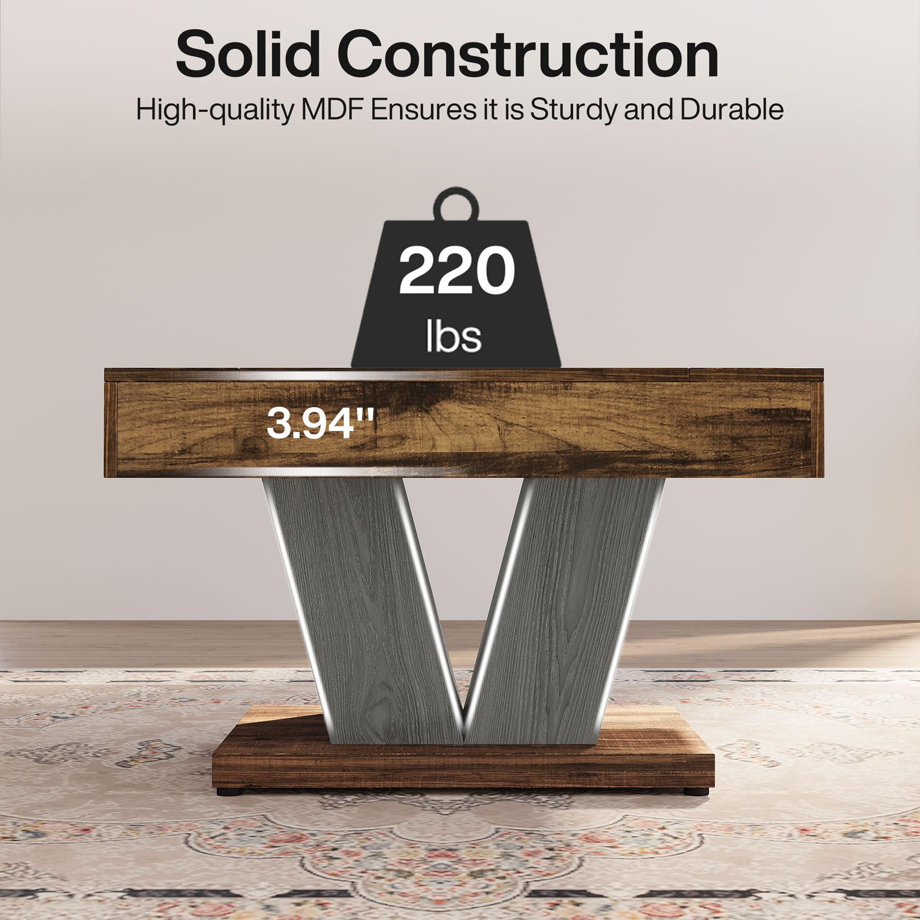 Square Coffee Table for Living Room