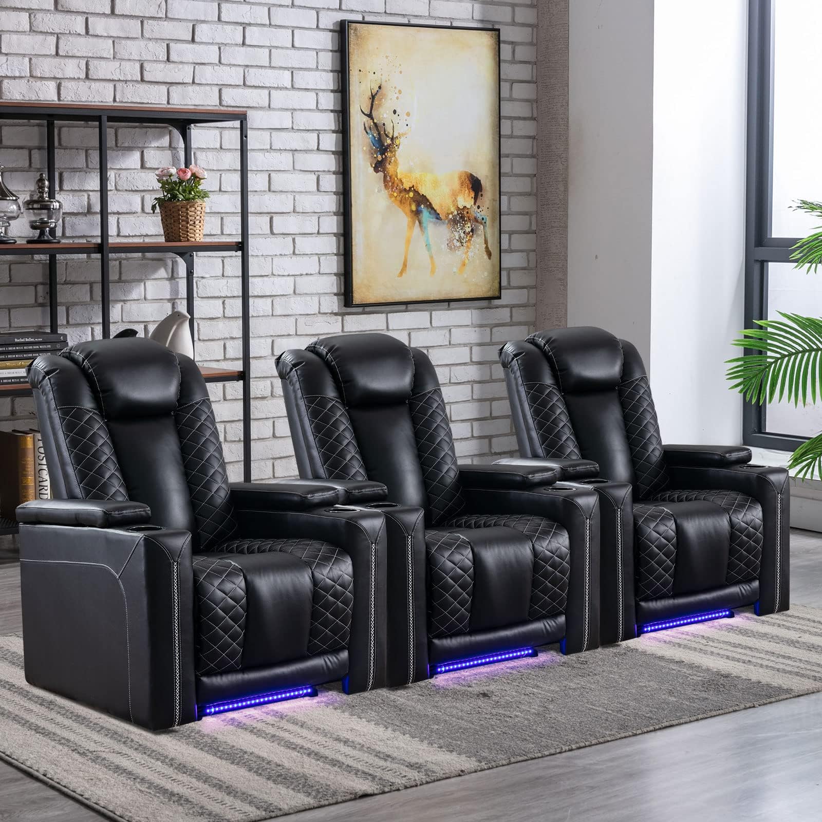 Power Electric Recliner Chair with USB Ports & Cup Holders