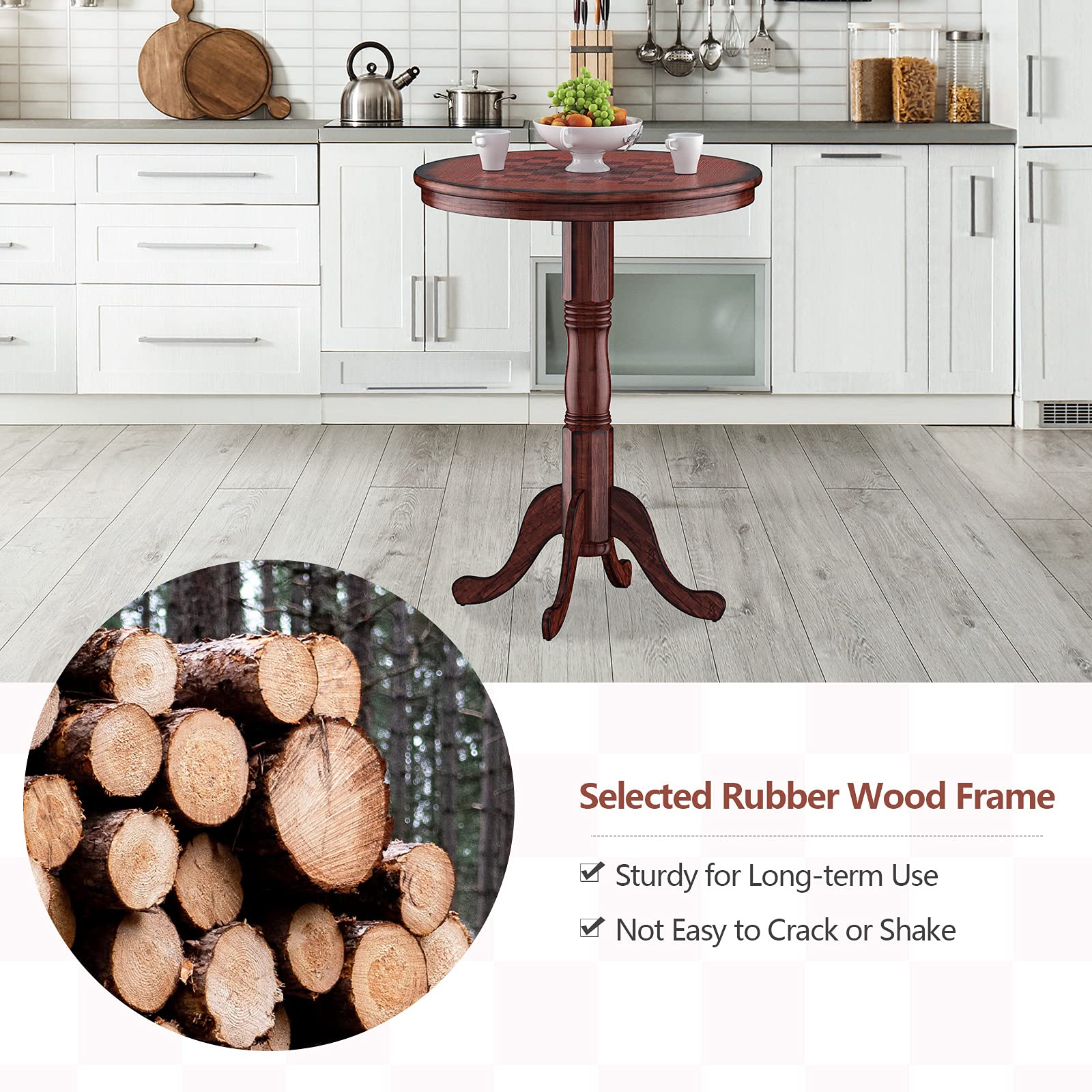 Round Bar Table & Swivel Stool Set