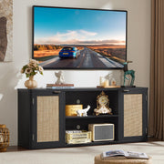 Rattan TV Stand with Storage