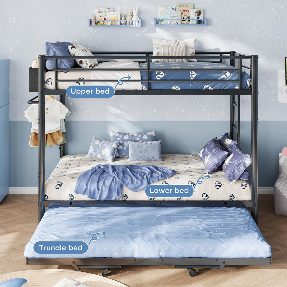Twin Bunk Bed with Trundle