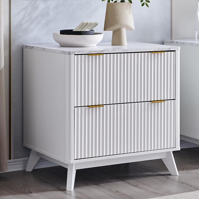 Fluted 2-Drawer Lateral File Cabinet