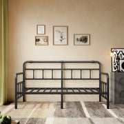 Sementa 14 Inch Daybed Twin Metal Bed Frame with Headboard (Modern)