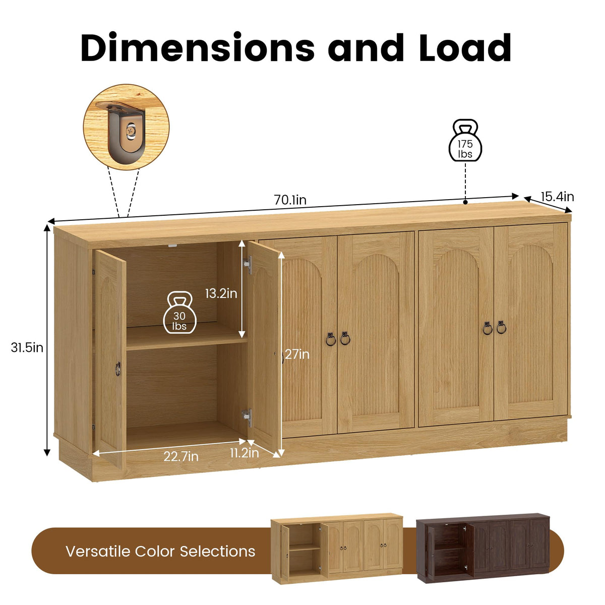 Oak Fluted TV Stand