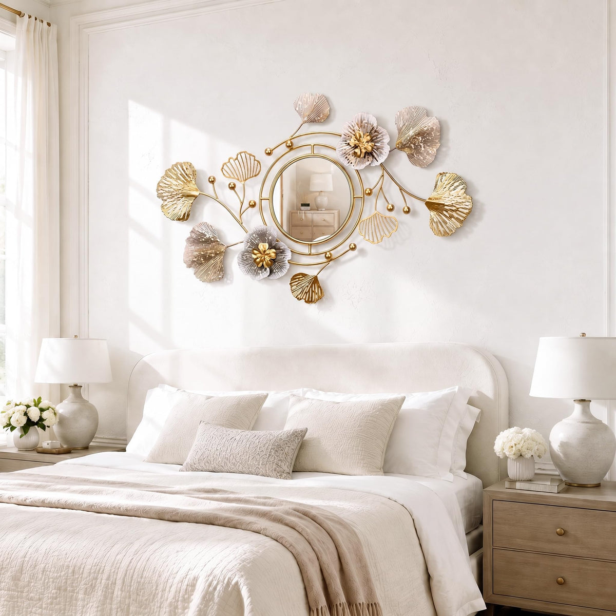 Ginkgo Metal Wall Mirror